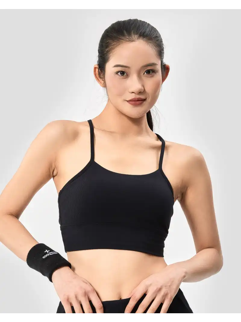 Áo Bra Ribbed Co Giãn Thiết Kế Dáng Ôm Thoải Mái Khi Mặc