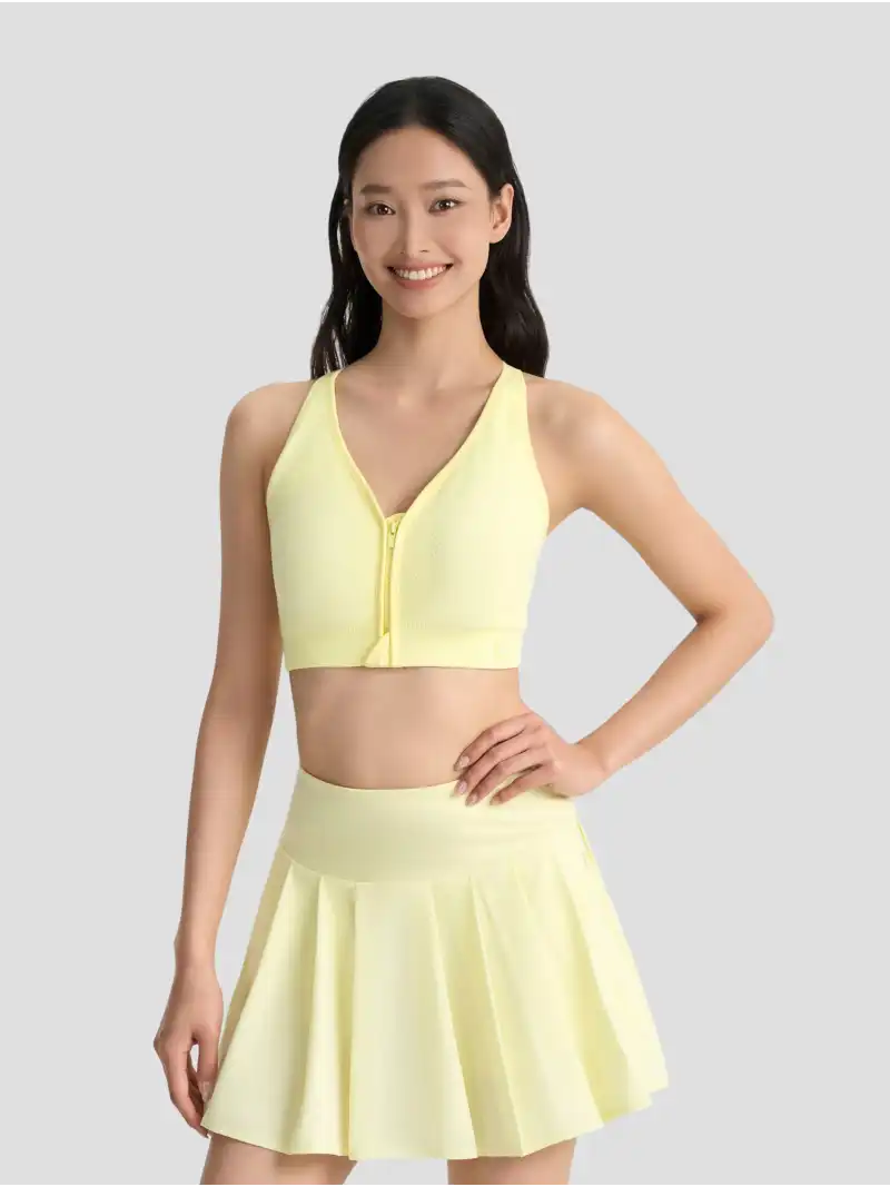 Áo Bra Thể Thao Nữ Seamless Ôm Gọn Khóa Kéo Trước Tiện Lợi