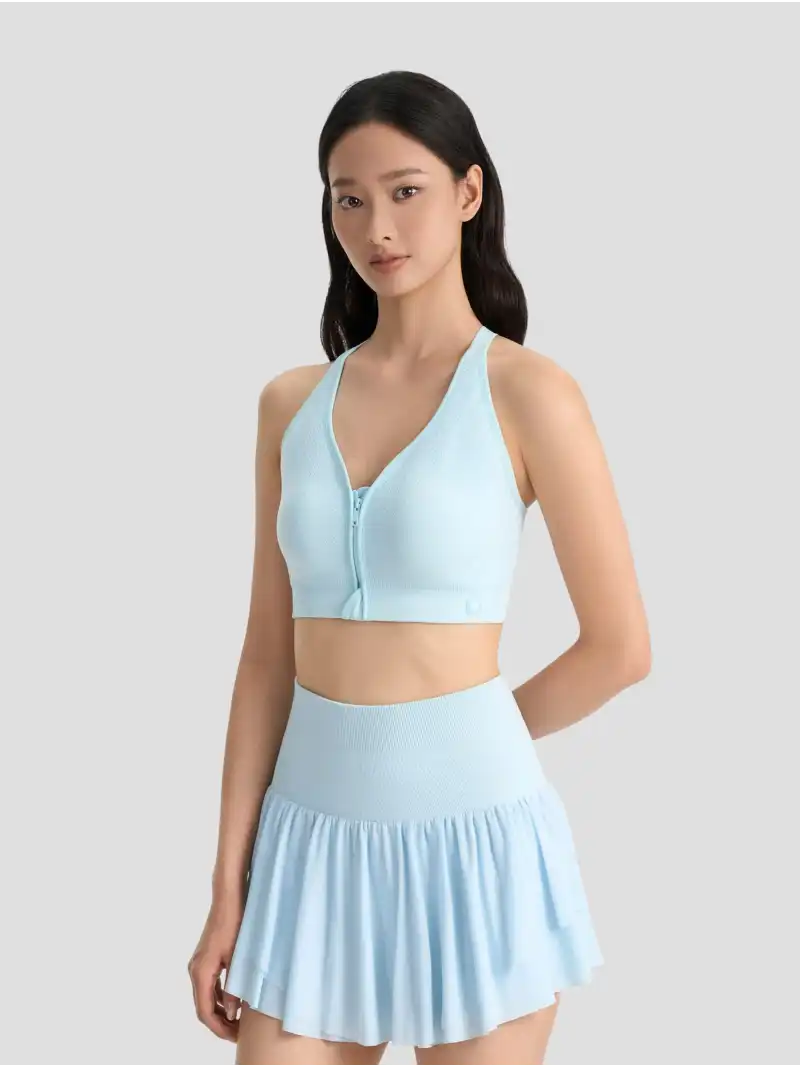 Áo Bra Thể Thao Nữ Seamless Ôm Gọn Khóa Kéo Trước Tiện Lợi