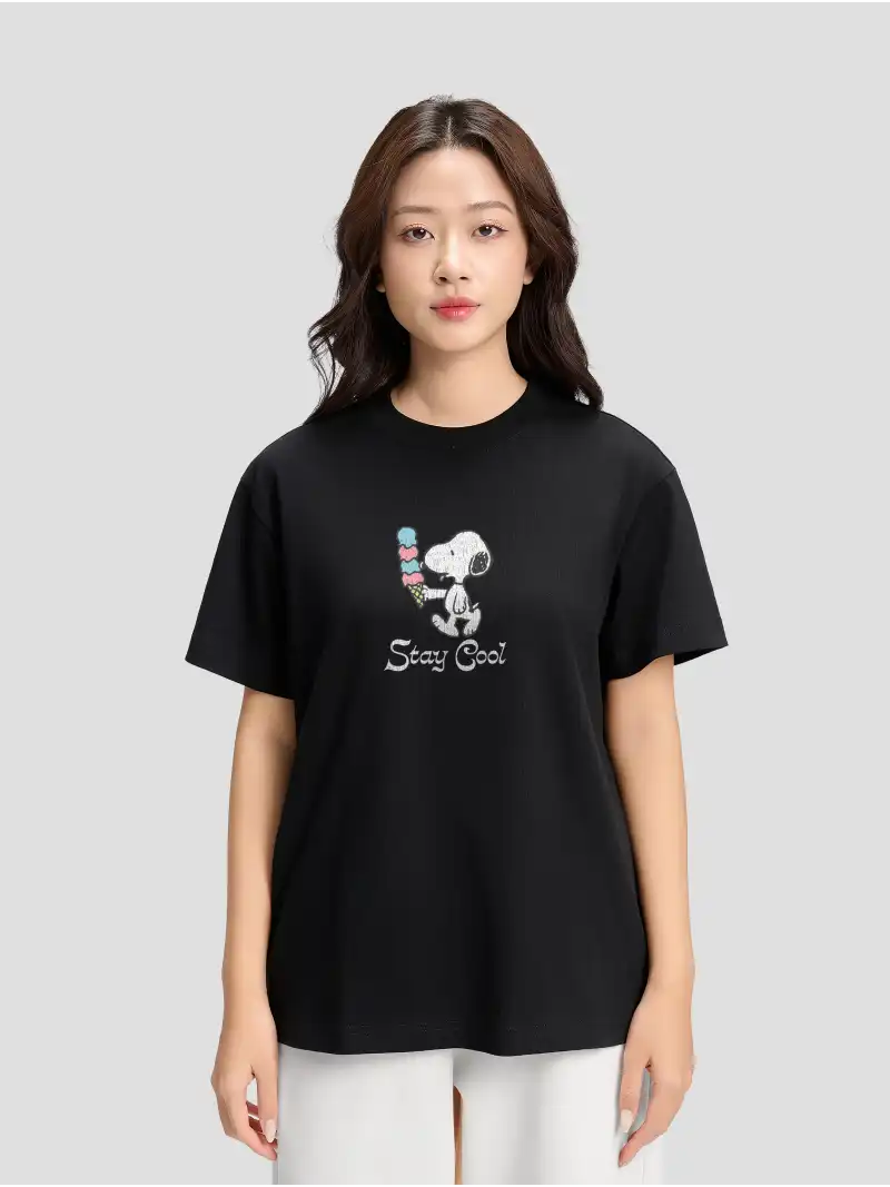 Áo Thun Peanuts Stay Cool Cotton 220gsm Dáng Oversize Unisex
