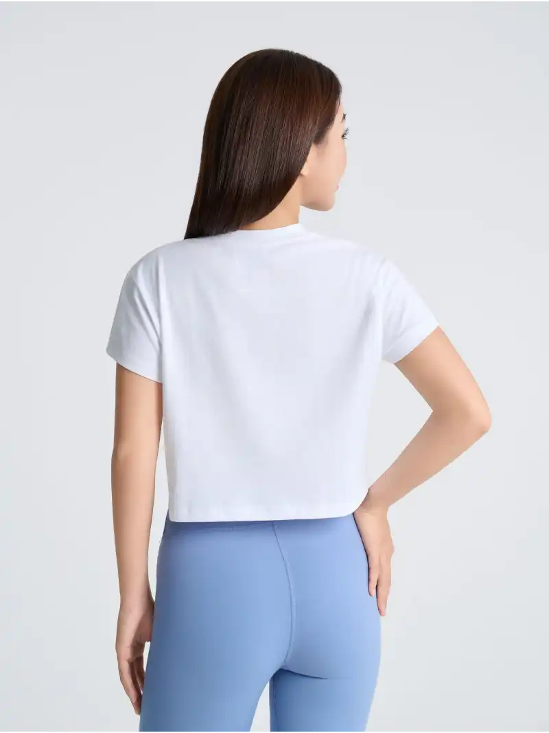 Áo Croptop Nữ Cotton Poly Kiểu Dáng Ngắn Thời Trang
