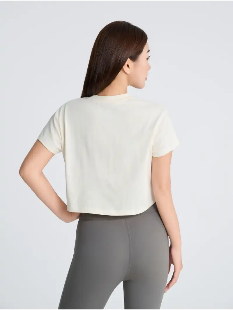 Áo Croptop Nữ Cotton Poly Kiểu Dáng Ngắn Thời Trang