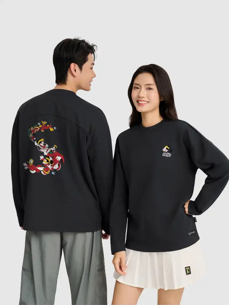 Áo Dài Tay Relax Mickey Tết 100% Cotton Unisex Cá Tính