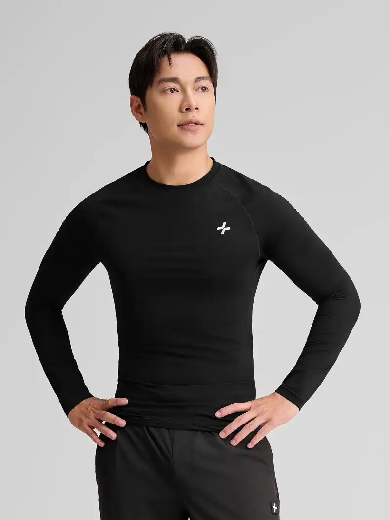 Áo Thể Thao Dài Tay Nam Logo Active Slim Mềm Mại Thoải Mái