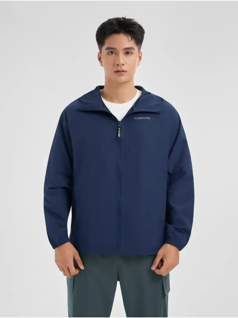 Áo Khoác Gió Nam Có Mũ Daily Wear Chống UV 99% Trượt Nước
