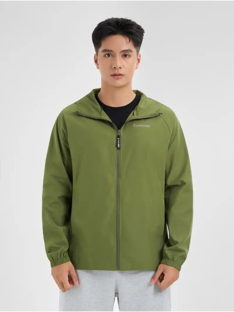 Áo Khoác Gió Nam Có Mũ Daily Wear Chống UV 99% Trượt Nước