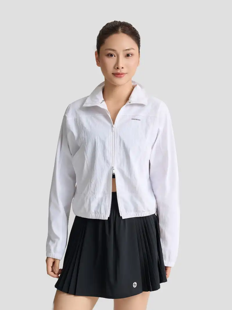 Áo Khoác Nữ Thể Thao Windbreaker Khóa Kéo Phong Cách Năng Động