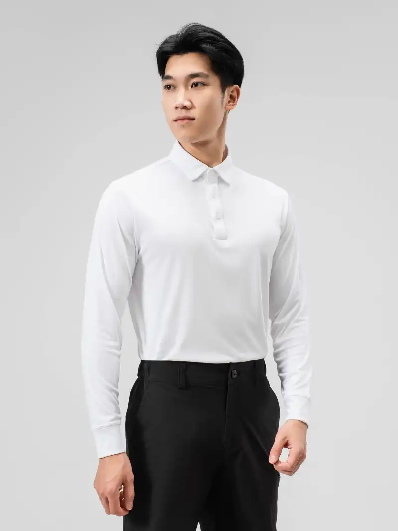Áo Polo Nam Dài Tay Thể Thao Essentials Ex-Dry Polyester Tái Chế