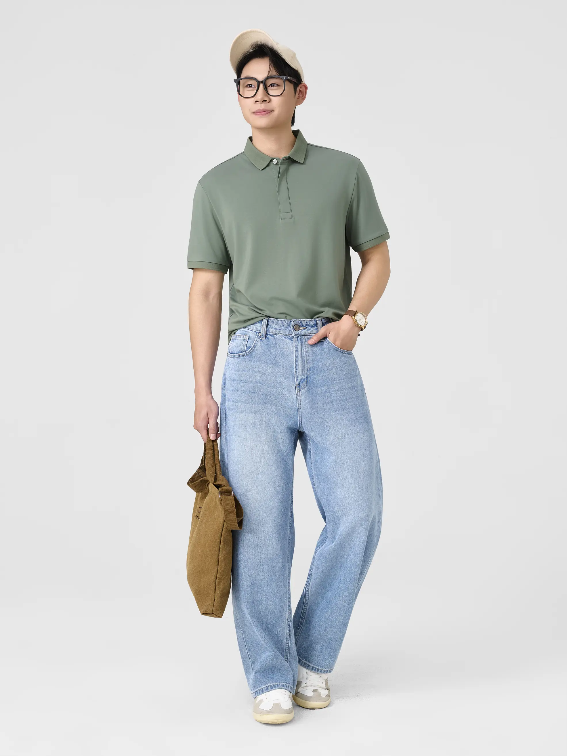 Áo Polo Nam Slim Nẹp Giấu Cúc
