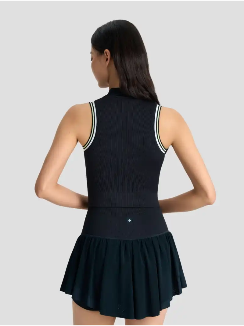 Áo Polo Thể Thao Nữ Seamless Ôm Gọn Co Giãn Khóa Kéo