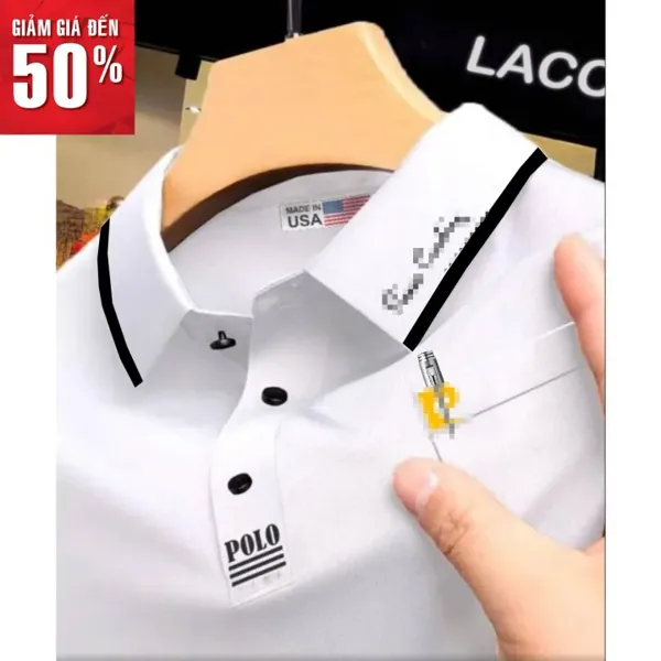Áo Polo Cotton Cá Sấu Cao Cấp, Thiết Kế Sang Trọng, Ngắn Tay