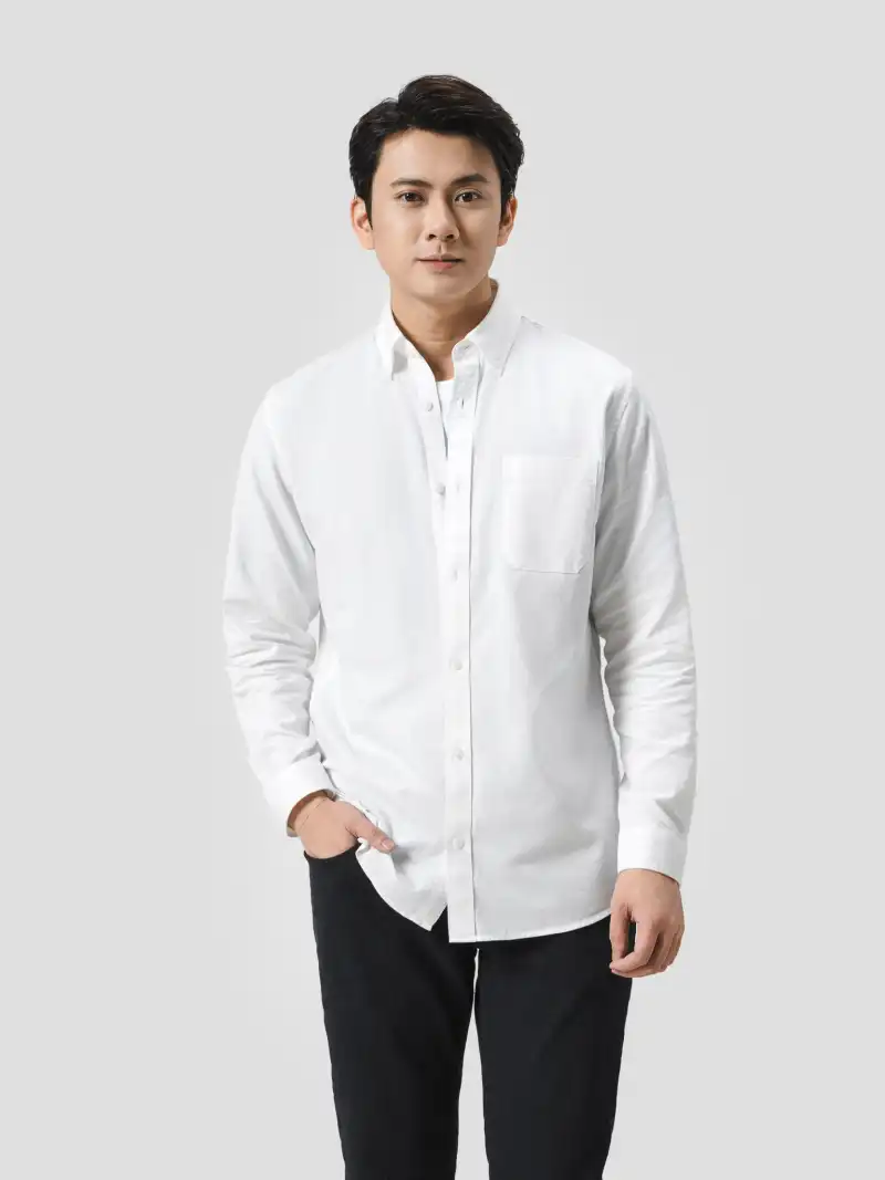 Áo Sơ Mi Nam Dài Tay Cotton Mềm, Form Rộng Phong Cách Công Sở