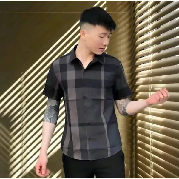 Áo sơ mi đũi loang tay dài, thoáng mát, 3 màu họa tiết đẹp