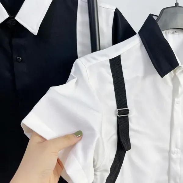 Áo sơ mi nam boy phố tay ngắn, tay dài vải lụa mềm mịn phối cầu vai trẻ trung sang trọng mẫu-MILIN SHOP