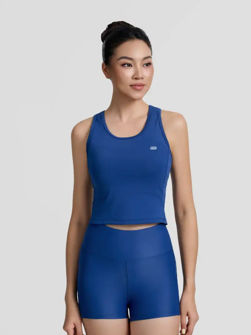 Áo Tanktop Bơi Nữ Coolmate Cutline Kháng Clo, Thoáng Mát, Cản Nước