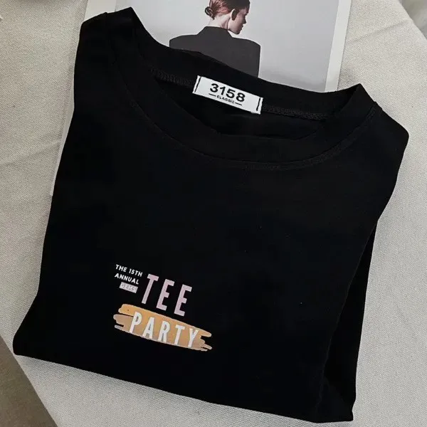 Áo thun 3158 form rộng "TEE PARTY" phông cotton nam nữ