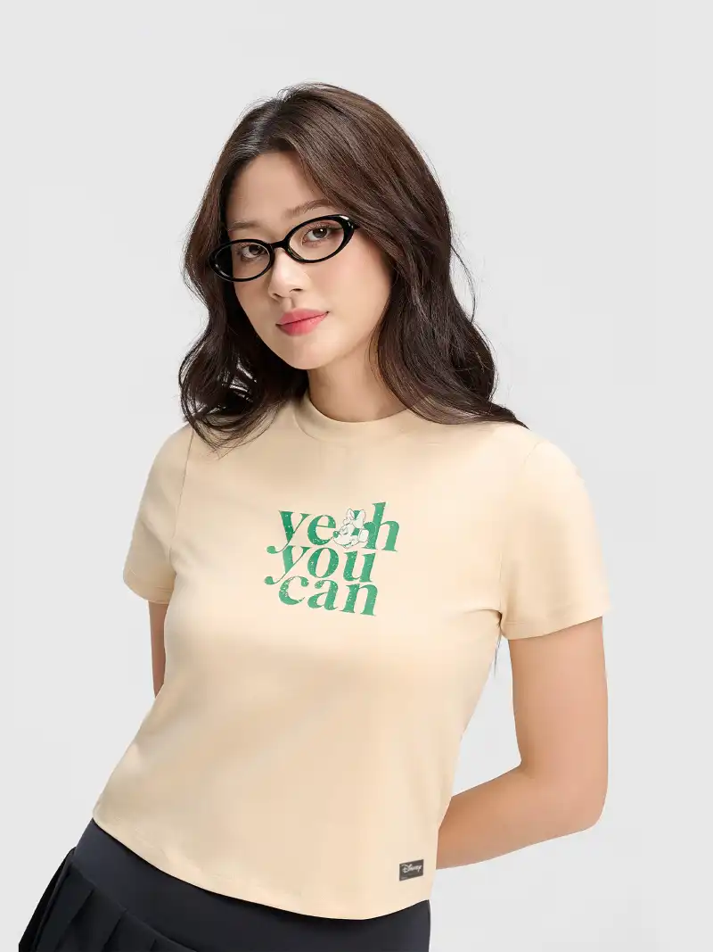 Áo Thun Baby Tee Cotton Compact Yeah You Can 84RISING Cá Tính