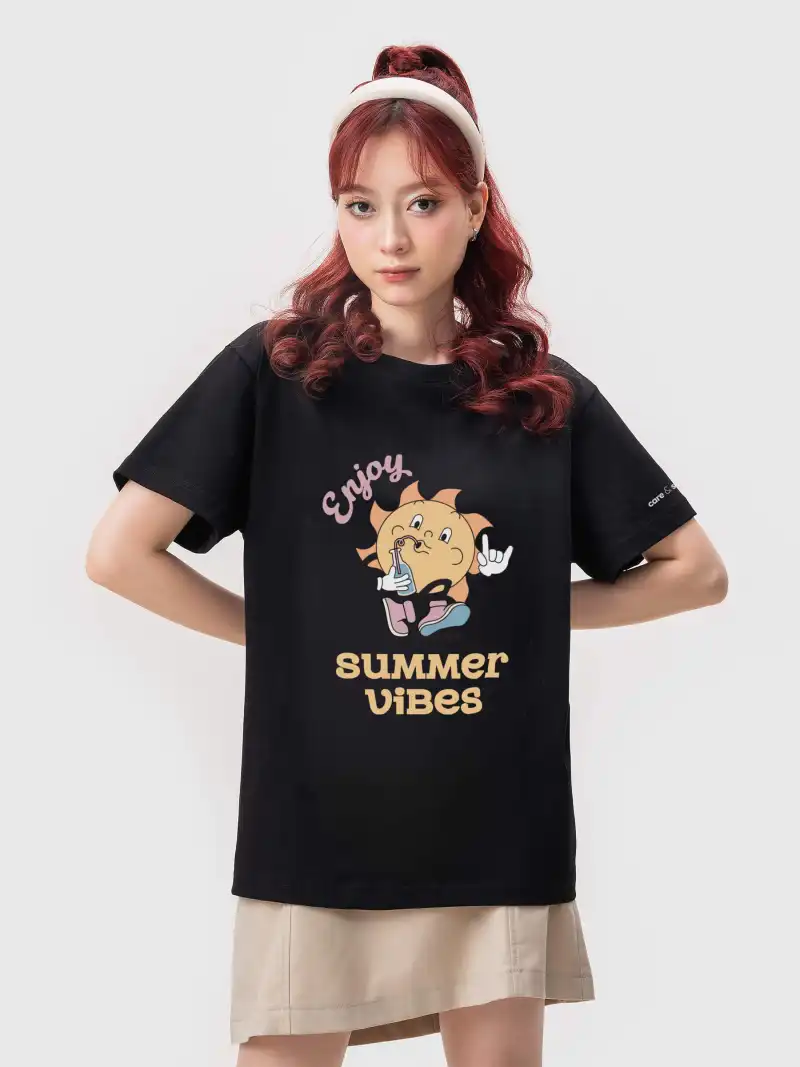 Áo Thun Care & Share Enjoy Summer 100% Cotton Oversize Unisex