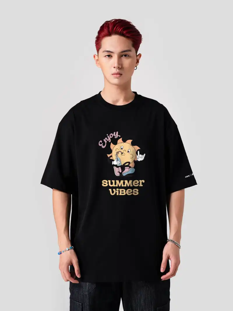 Áo Thun Care & Share Enjoy Summer 100% Cotton Oversize Unisex