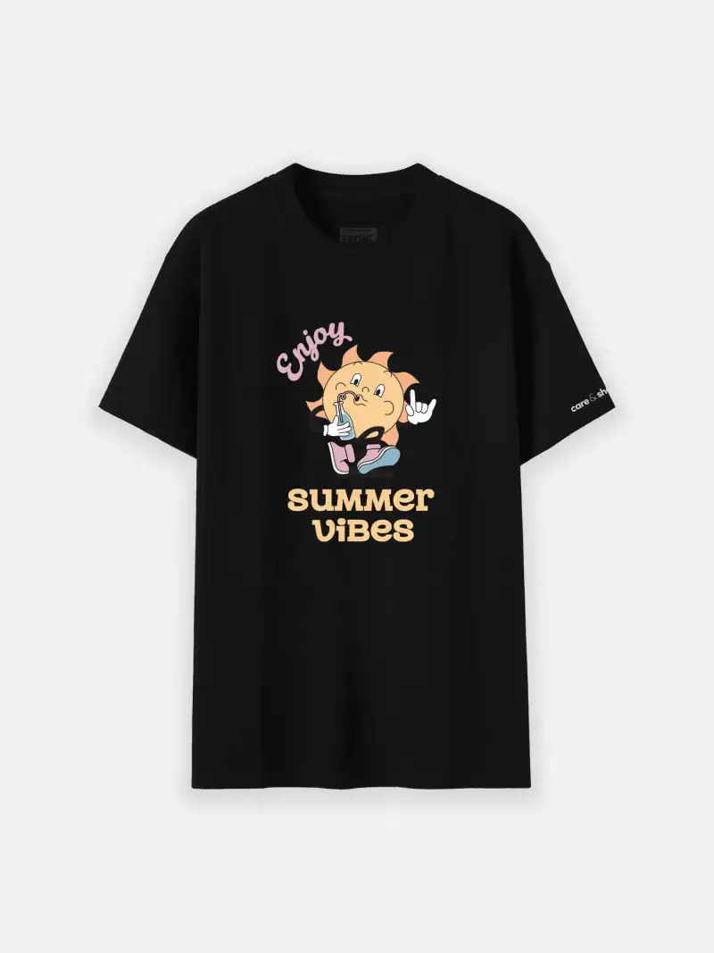 Áo Thun Care & Share Enjoy Summer 100% Cotton Oversize Unisex