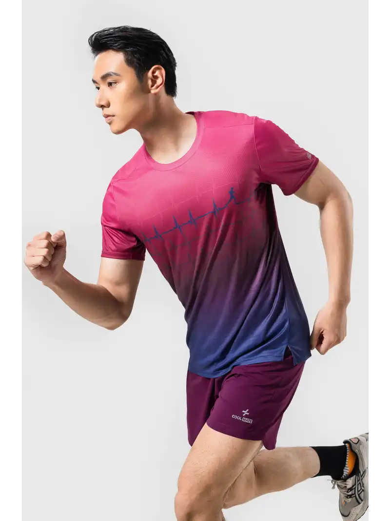 Áo Thun Chạy Bộ Nam Graphic Heartbeat Vải Nhẹ Thoáng Mát
