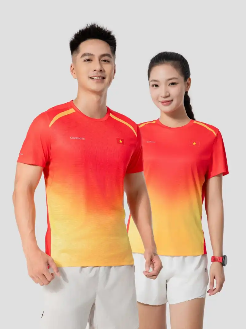 Áo Thun Chạy Bộ Việt Nam Tiến Bước Kiểu Dáng Thể Thao