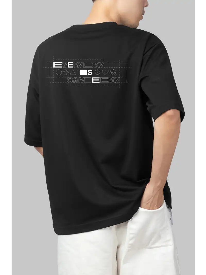 Áo Thun Oversize Cotton Compact In Phê Game Thoáng Khí