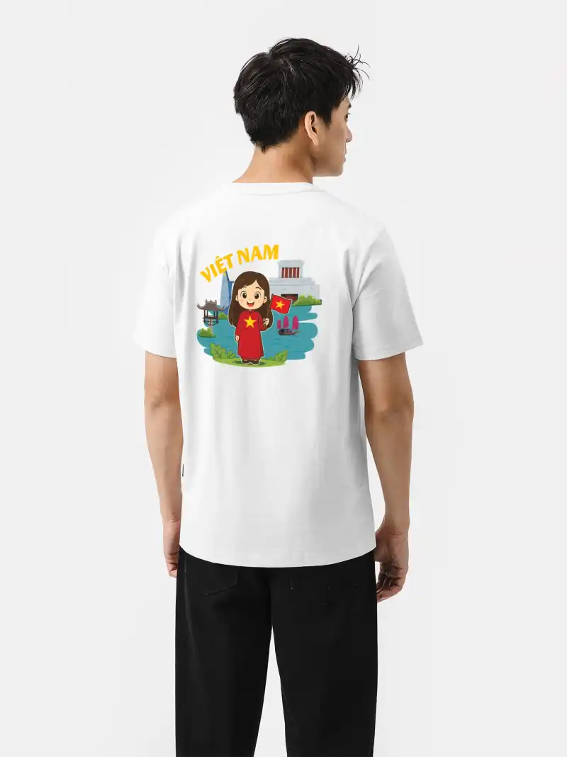 Áo Thun Cotton 220gsm Việt Nam Tươi Đẹp Bé Gái 84RISING