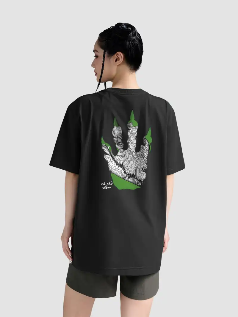 Áo Thun Jungle Cá Sấu Xiêm Oversize 100% Cotton Cá Tính