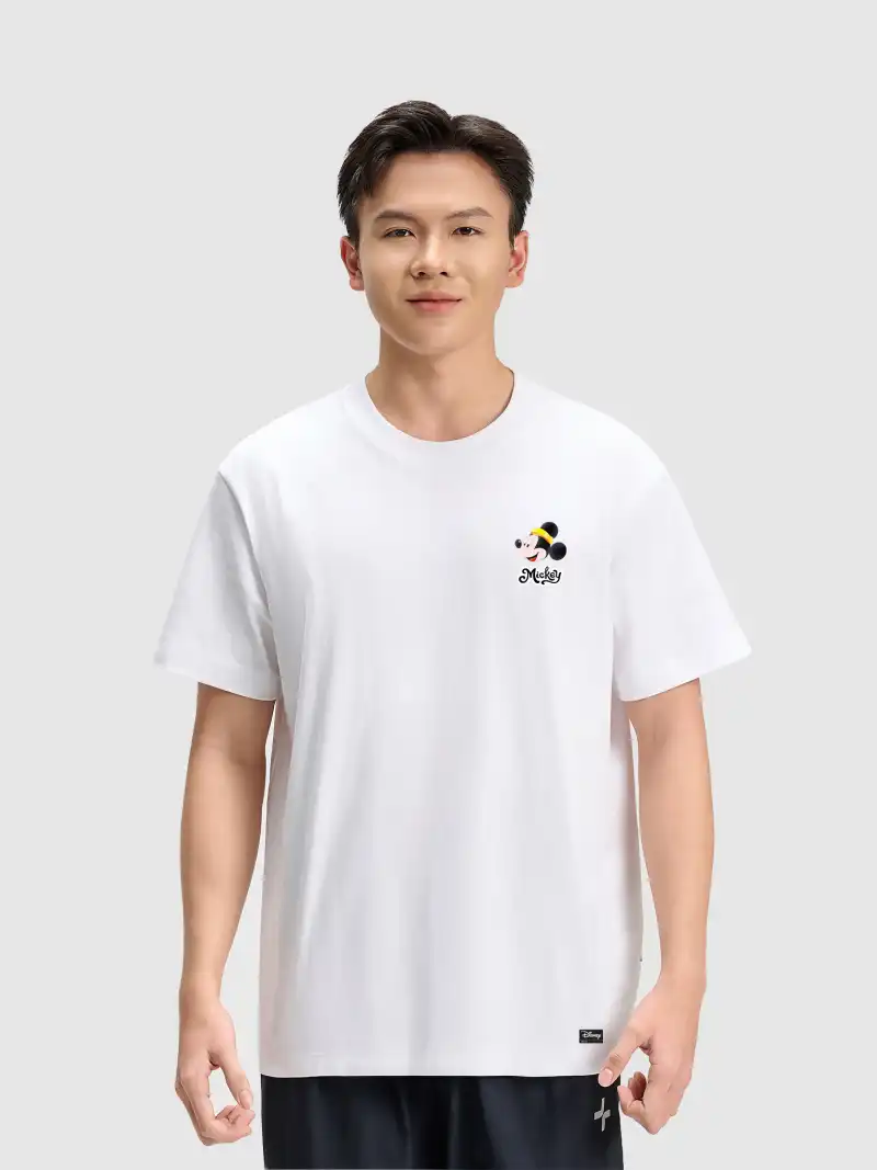 Áo Thun Mickey Vui Xuân Oversize 100% Cotton Nam Nữ
