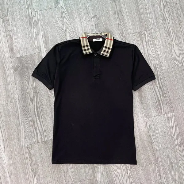 Áo thun nam cổ trụ phối cổ caro dệt bo viền tay cao cấp mẫu mới nhất hàng shop