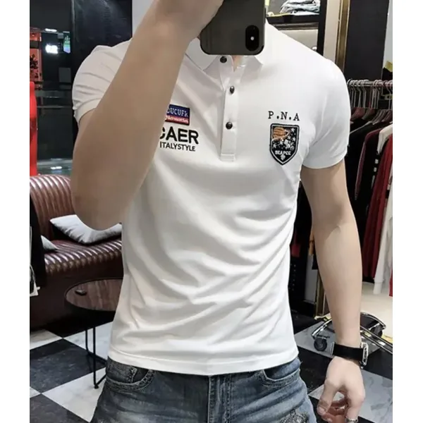 áo thun nam cổ trụ tay ngắn đẹp, áo thun nam in chữ thêu logo, áo phông nam mẫu mới hot 2021 kaystore 28/06