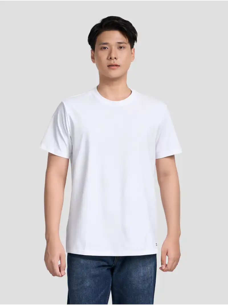 Áo Thun Nam Cotton Compact Premium Chống Nhăn Thấm Hút Tốt