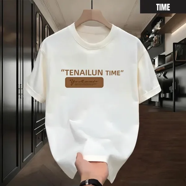 Áo thun nam nữ cổ tròn mẫu TIME BASIC vải Cotton sang trọng, lịch lãm, thoáng mát