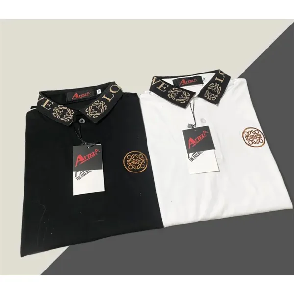 Áo thun nam nữ cổ trụ in logo nổi phối họa tiết đẹp chất thời trang vải coton co dãn 4 chiều hàng cao cấpp chuẩn shop K_N LUXURY