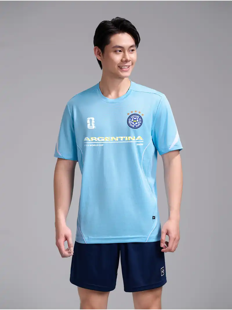 Áo Thun Nam Exdry Phối Tay Performance World Cup Argentina