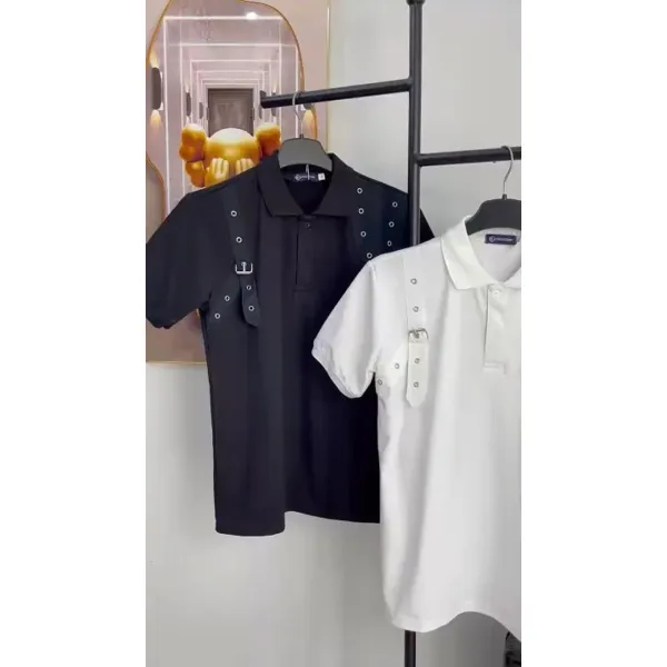 Áo Polo Nam Cotton Co Giãn 4 Chiều, Họa Tiết Đẹp, Ngắn Tay, Trẻ Trung