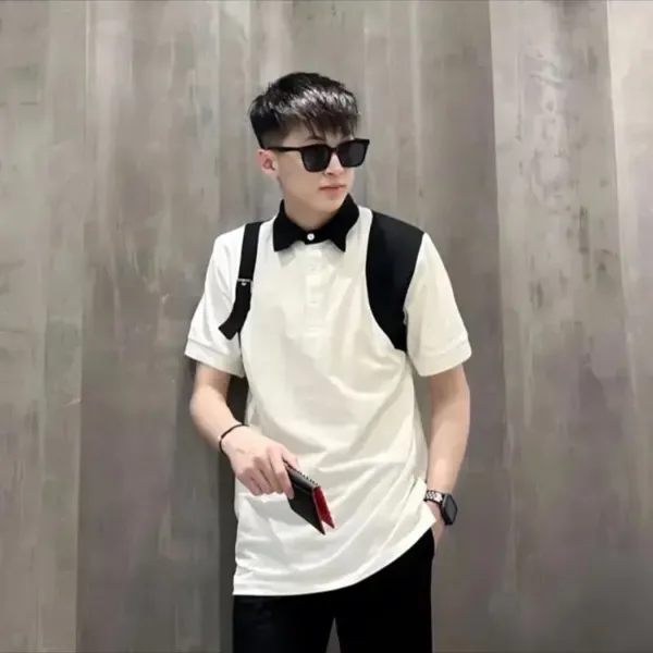 Áo Polo Nam Tay Ngắn Co Giãn, Thoáng Khí, Thiết Kế Dây Kéo Mới Hot Trend
