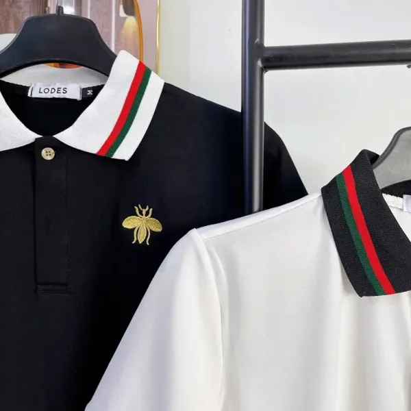 Áo thun polo nam vải cotton co giãn 4 chiều thoải mái, thêu logo phối viền cổ - ML Clothings