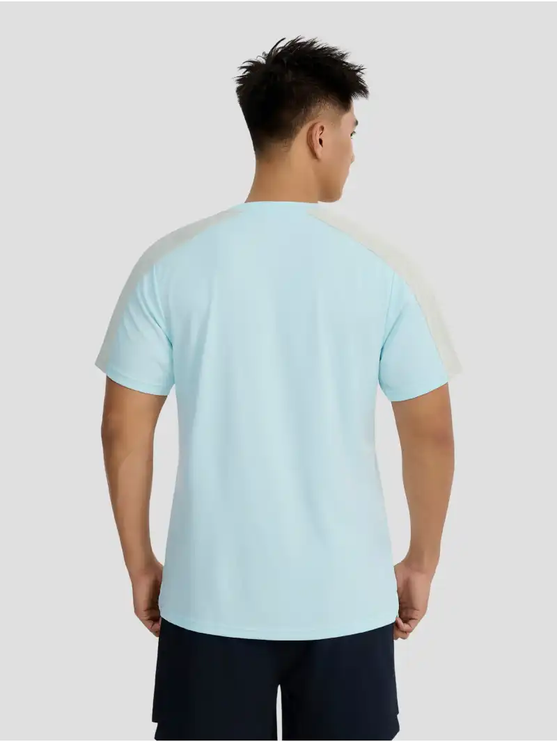 Áo Thun Thể Thao Nam ExDry Tay Phối Màu Double Knit Khô Nhanh