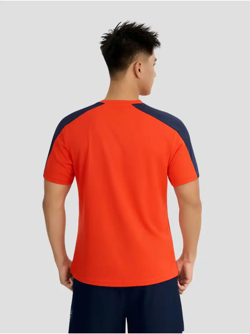 Áo Thun Thể Thao Nam ExDry Tay Phối Màu Double Knit Khô Nhanh