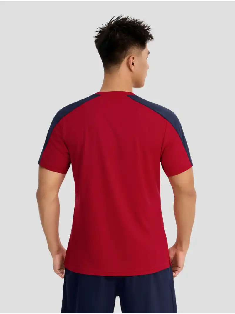 Áo Thun Thể Thao Nam ExDry Tay Phối Màu Double Knit Khô Nhanh