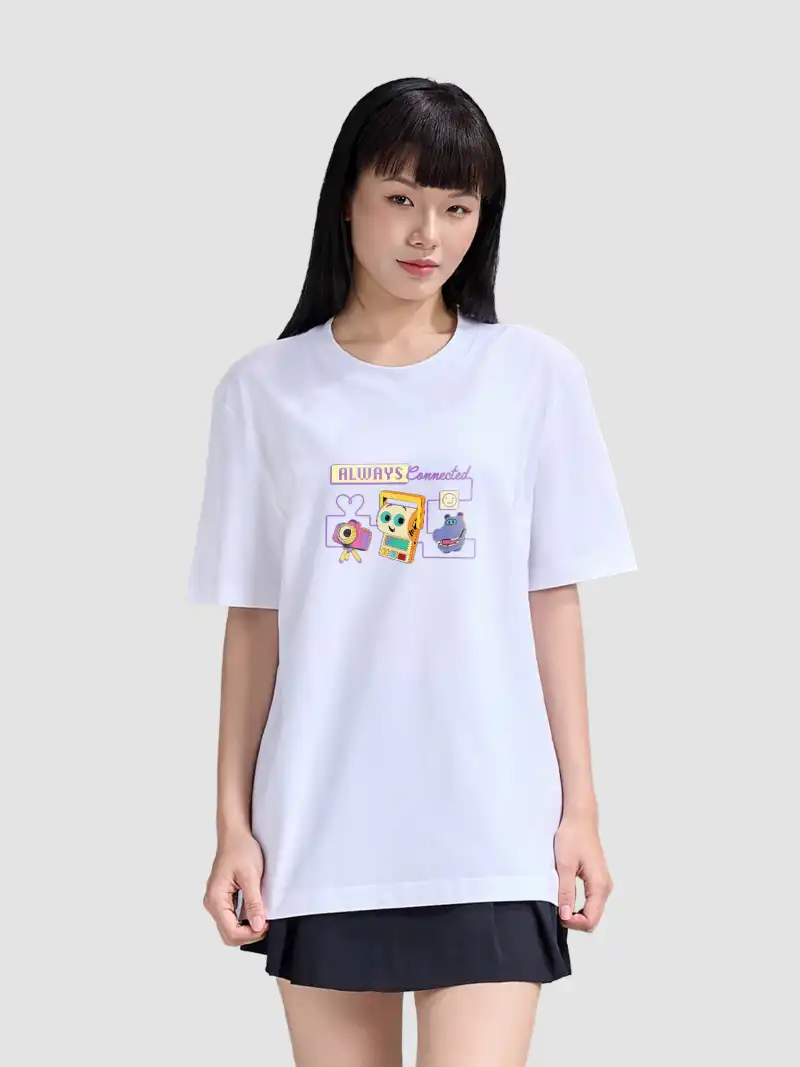 Áo Thun Toy Story 5 Always Connected Oversize 100% Cotton Nam Nữ