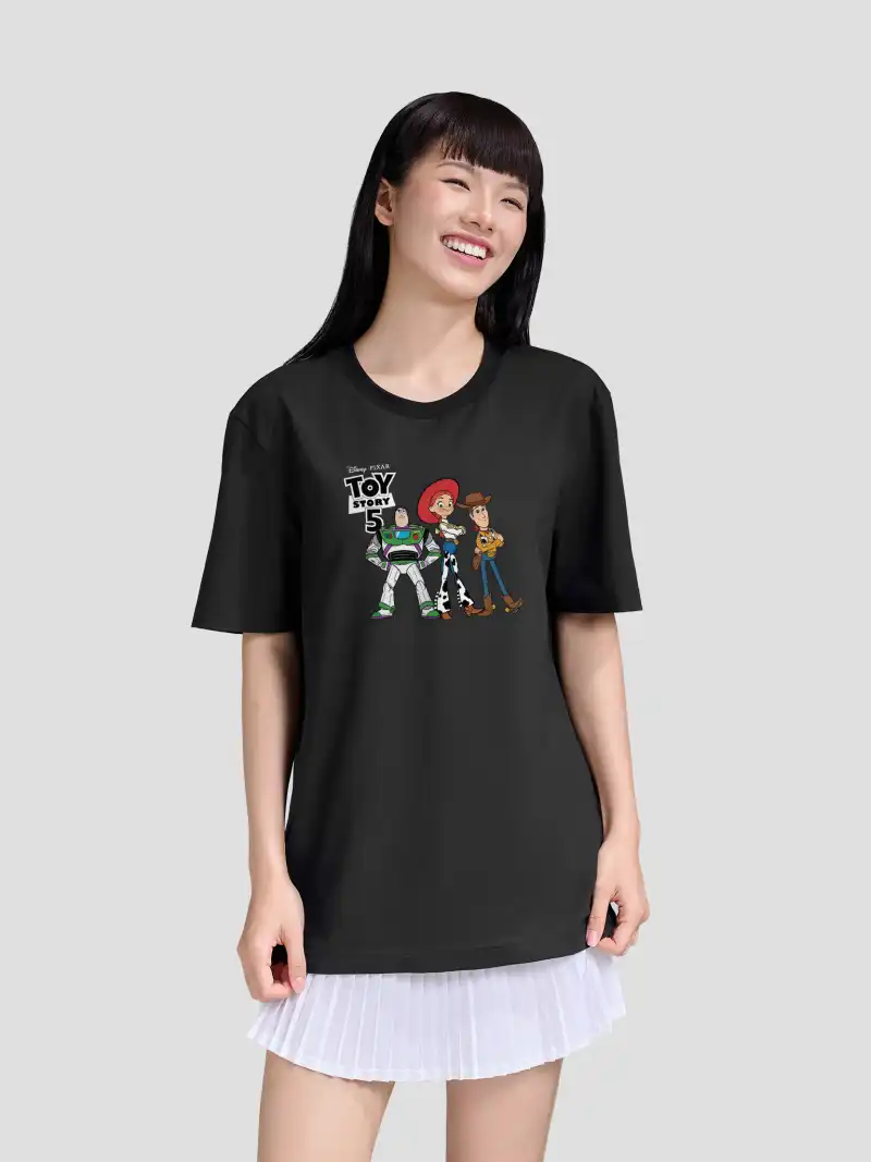 Áo Thun Oversize Toy Story 5 Buddies 100% Cotton Unisex