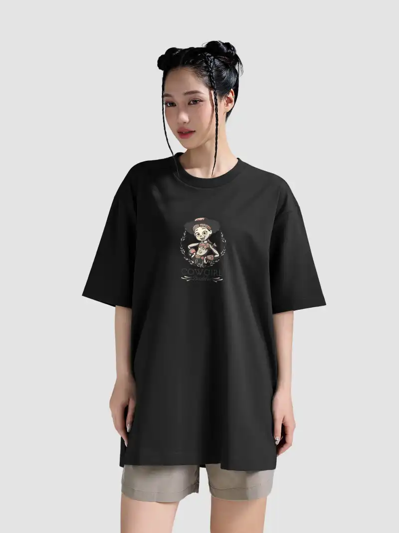 Áo Thun Toy Story 5 Cow Girl Oversize 100% Cotton Unisex