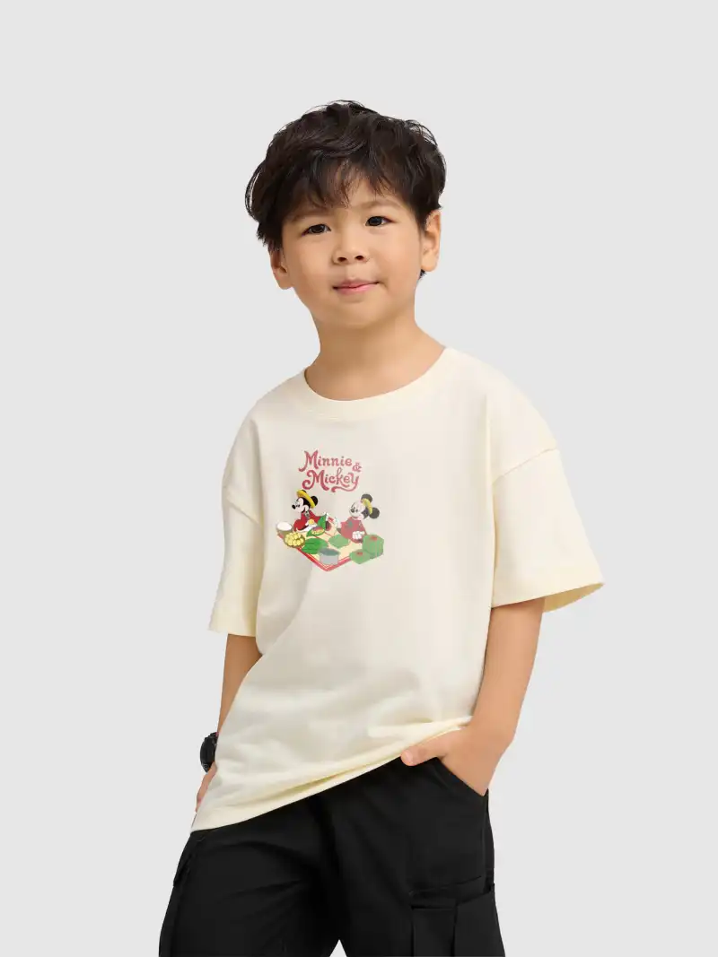 Áo Thun Trẻ Em Mickey & Minnie Gói Bánh 100% Cotton 84RISING