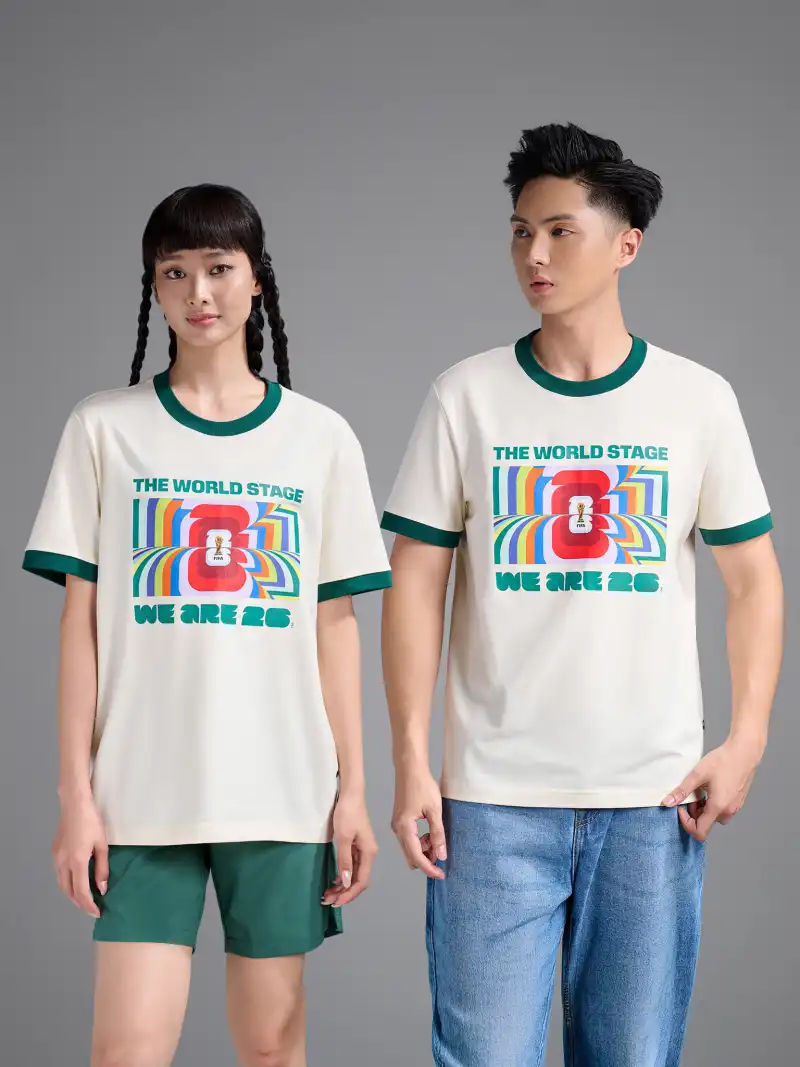 Áo Thun Cotton Compact Rib Phối Màu World Cup FIFA