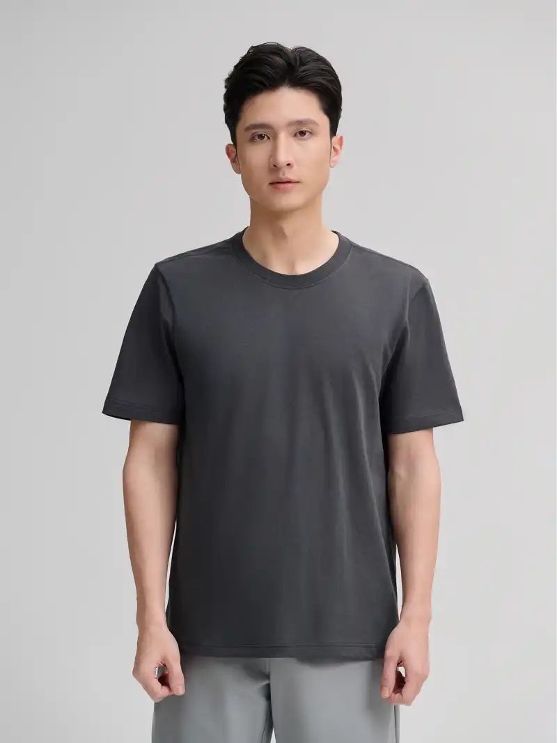 Áo Tshirt Nam Regular Fit 100% Cotton 180gsm Thấm Hút, Co Giãn