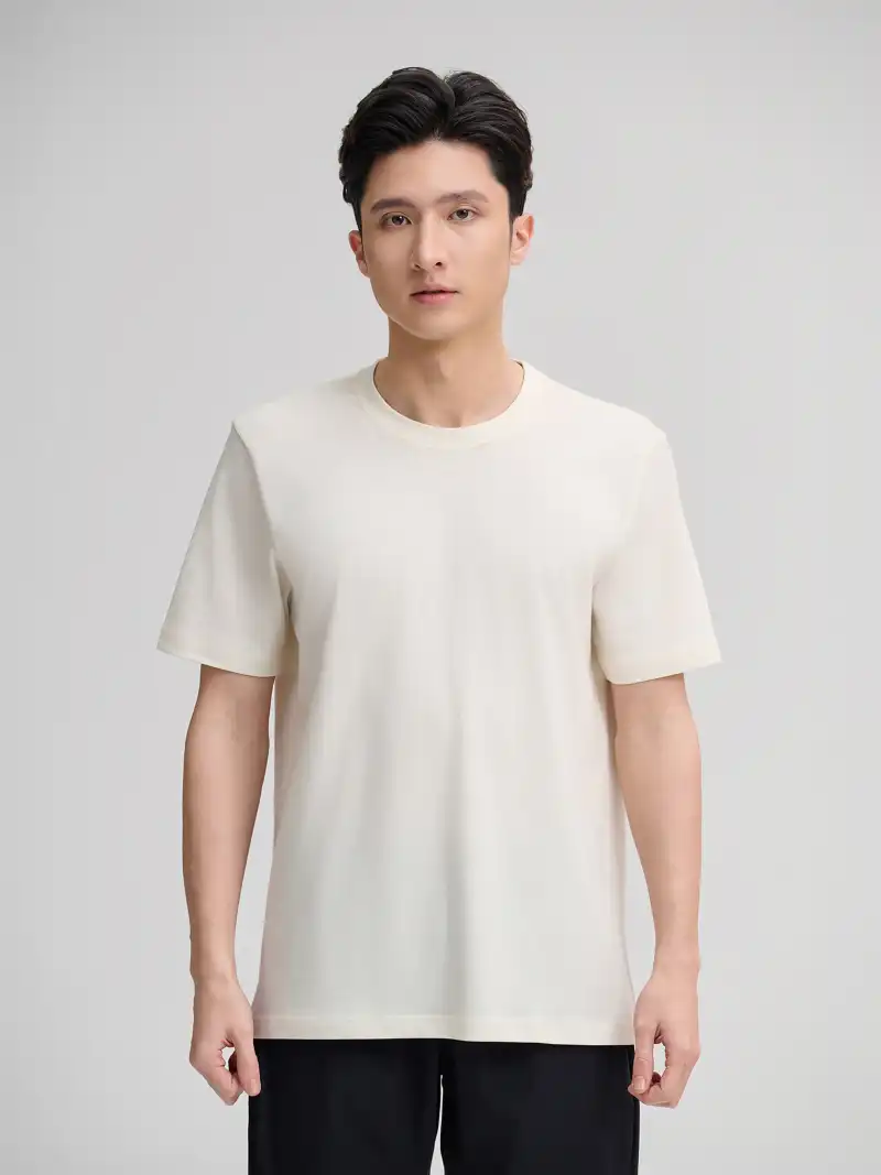 Áo Tshirt Nam Regular Fit 100% Cotton 180gsm Thấm Hút, Co Giãn