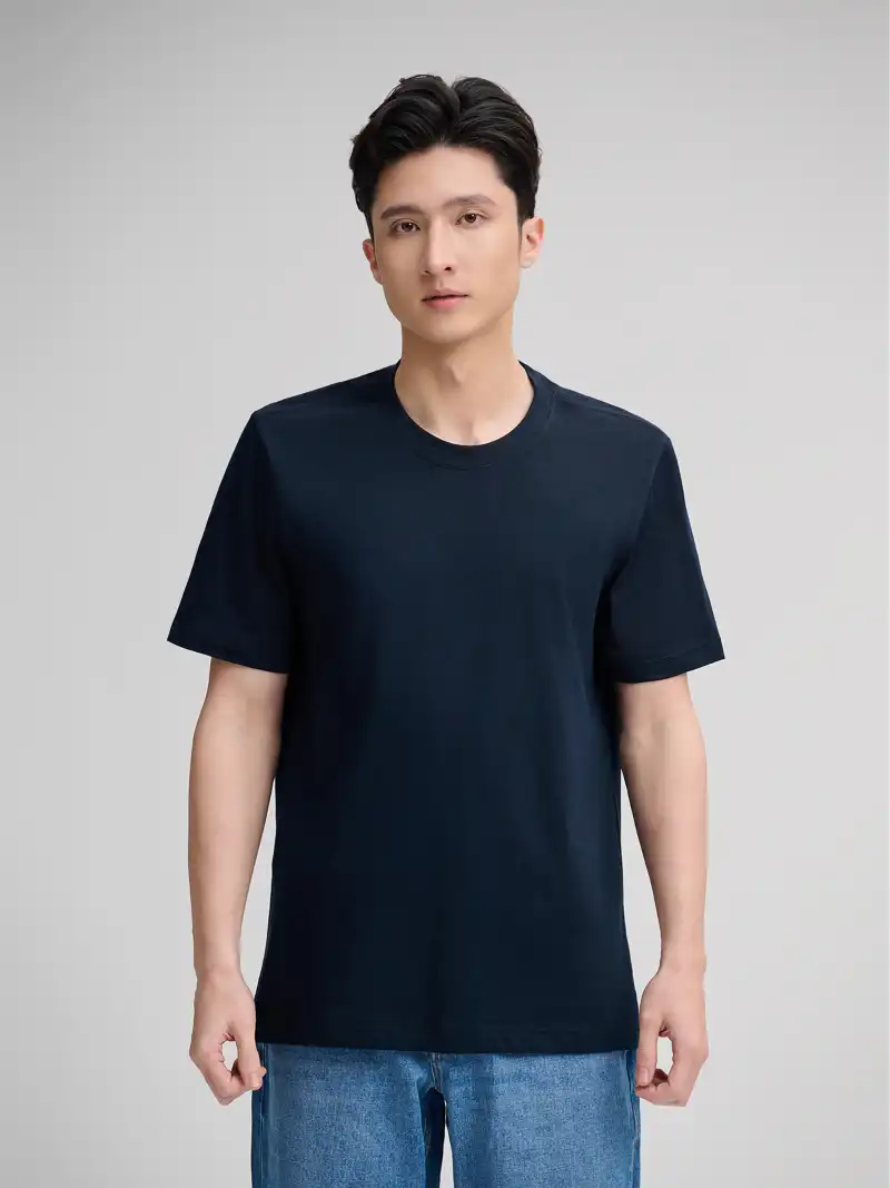 Áo Thun Nam Regular Fit 100% Cotton 220gsm Thấm Hút Tốt Co Giãn
